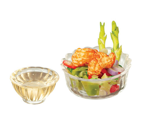 OakridgeStores.com | Aztec - Salad with Dressing - 1" Scale Dollhouse Miniature Food - G5951