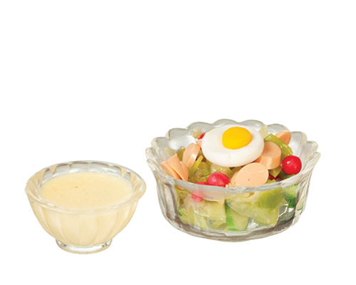 OakridgeStores.com | Aztec - Salad with Dressing - Food - 1" Scale Dollhouse Miniature - G5953