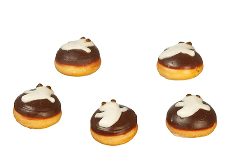 OakridgeStores.com | Aztec - Ghost Donuts - Set of 5 - 1" Scale Dollhouse Miniature Food - G6228