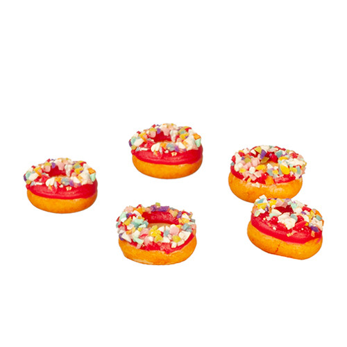 OakridgeStores.com | Aztec - Christmas Donuts - Set of 5 - 1" Scale Dollhouse Miniature Food - G6229