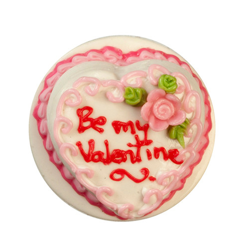 OakridgeStores.com | Aztec - Valentine Cake - Festive Decorated Cake - 1" Scale Dollhouse Miniature Food - G6263