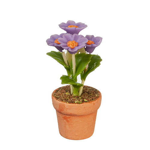 OakridgeStores.com | Aztec - Lavender Daisy in Pot - 1 Scale Dollhouse Miniature Plant - G6310