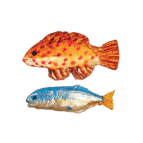 OakridgeStores.com | Aztec - Fishes - Set of 2 - 1" Scale Dollhouse Miniature Figures - G6867