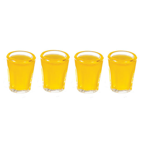 OakridgeStores.com | Aztec - Large Orange Juice - Set of 4 - 1:12 Scale Dollhouse Miniature - G8187 717425881878