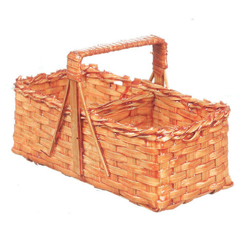 OakridgeStores.com | Aztec - Vintage Picnic Basket - 1:12 Scale Dollhouse Miniature - G8522