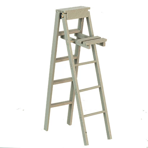 OakridgeStores.com | Aztec - Stepladder - 5 Inch High, Gray - 1:12 Scale Dollhouse Miniature - T8437