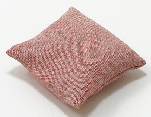 OakridgeStores.com | Barbara Obrien - Pillow - Mauve with Floral Pattern - 1" Scale Dollhouse Miniature Accent Cushion - 80018 731851800180