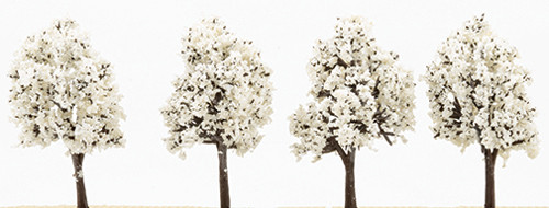 OakridgeStores.com | Creative Accents - Dollhouse Traditional (1:12) White Dogwood Trees 2.5 in - 4-Pack - 7007 783970803108