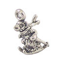 OakridgeStores.com | Carrudus - Teddy Bear on Skis - Sterling Silver Ornament Figurine - 1:12 Scale Dollhouse Miniature - LP2196