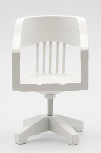 OakridgeStores.com | Classics Dollhouse - Swivel Desk Chair - White - 1" Scale Dollhouse Miniature - 10833 731851108330