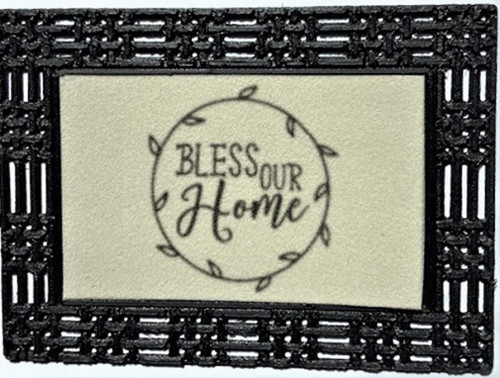 OakridgeStores.com | Creative Little Details - Door Mat - Bless Our Home - Outdoor - 1:12 Scale Dollhouse Miniature - 1006