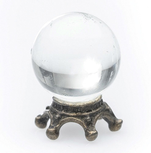 OakridgeStores.com | Creative Little Details - Crystal Ball - Antique Bronze Base - 1:12 Scale Dollhouse Miniature - 631