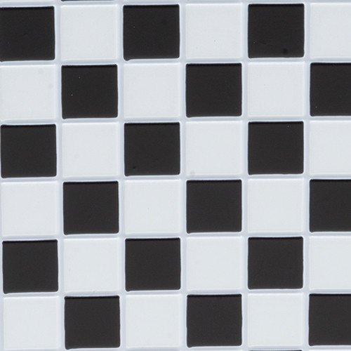 OakridgeStores.com | Famous Flooring - Black & White Tile Floor Sheet 11 x 15.5 in 1/4" Square 1" Scale Dollhouse 60615 731851606157