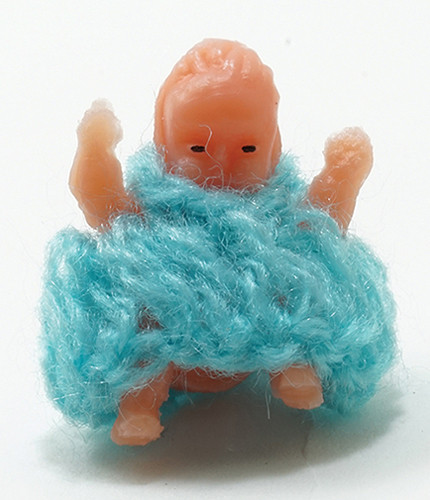 OakridgeStores.com | International Miniatures - Baby Doll, Blue - 1:12 Scale Dollhouse Miniature Figure - 65395 731851653953