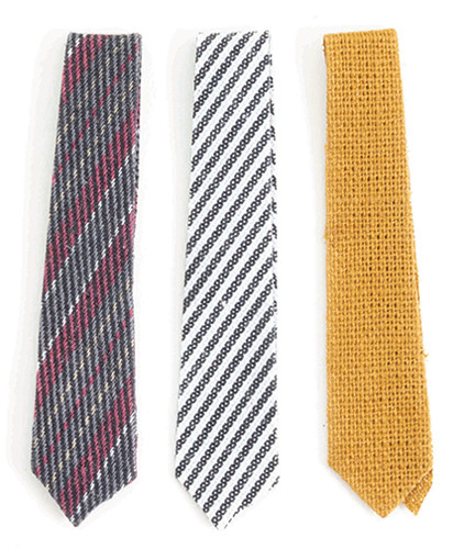 OakridgeStores.com | International Miniatures - Set of 3 Ties - Clothing Accessories - 1" Scale Dollhouse Miniature - 65676 731851656763