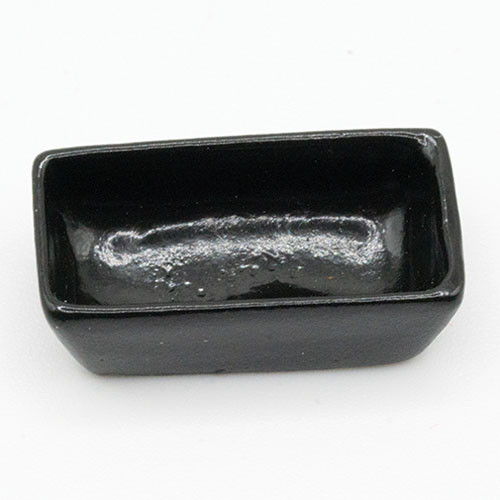 OakridgeStores.com | International Miniatures - Black Rectangle Tray - 1" Scale Dollhouse Miniature - 65742 731851657241