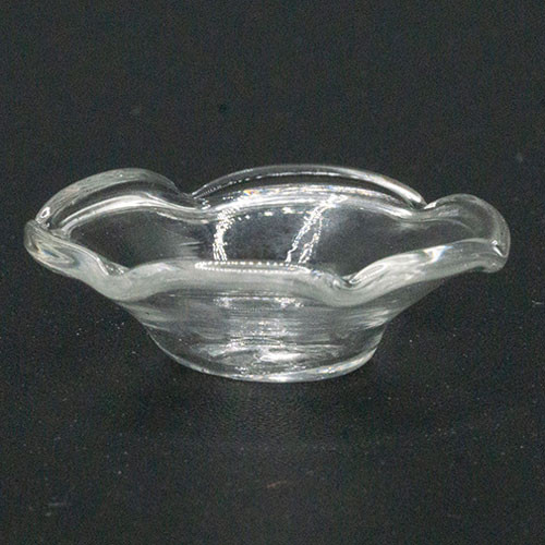 OakridgeStores.com | International Miniatures - Clear Glass Fluted Plate - 1" Scale Dollhouse Miniature - 65743 731851657241