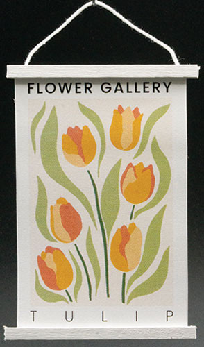 OakridgeStores.com | KC Pictures - Tulip Hanging Poster - 1" Scale Dollhouse Miniature - FG5
