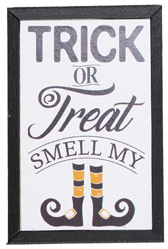 OakridgeStores.com | KC Pictures - Trick or Treat Smell My Feet Picture - 1:12 Scale Dollhouse Miniature - HL6