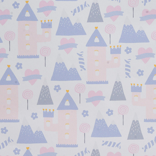 OakridgeStores.com | KC Pictures - Pink & Purple Kingdom Wallpaper - 3 Piece Set - 1:12 Scale Dollhouse Miniature - KD36