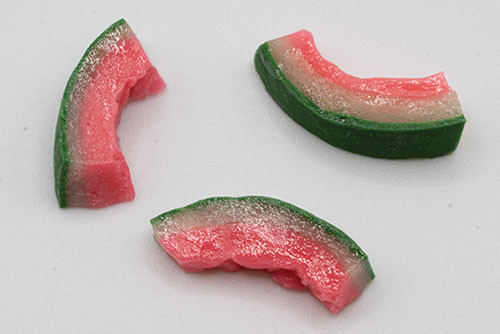 OakridgeStores.com | LA Artisan Miniatures - Watermelon Rinds - 3 Piece Set - 1:12 Scale Dollhouse Miniature - 121