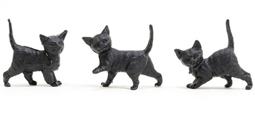 OakridgeStores.com | Multi Minis - Tiny Black Cat Figure - Assorted Styles - 1:12 Scale Dollhouse Miniature - 5622 749939622586