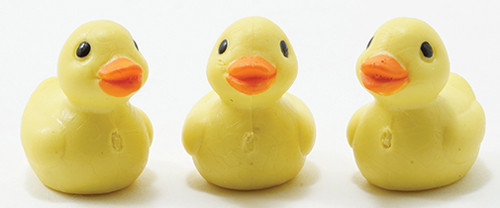 OakridgeStores.com | Multi Minis - Plastic Duck Set - 3 Pieces - 1:12 Scale Dollhouse Miniature Figures - 6002 749939622029