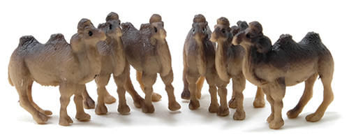 OakridgeStores.com | Multi Minis - Camel Figures - 6 Piece Set - 1:12 Scale Dollhouse Miniature - 6005 749939622104