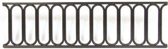 OakridgeStores.com | NASH - Modern Rail Fence - 6 Inch, 144 Pieces, Black Plastic - 1" Scale Dollhouse Miniature - 121 749939101210