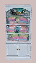 OakridgeStores.com | Vemars - Bathroom Cabinet with Widget - 1:12 Scale Dollhouse Miniature Bathroom Cabinet - WF144