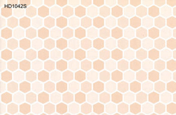 OakridgeStores.com | What's Next - Tan Multi-Tone Hexagon Paper - 1" Scale Dollhouse Miniature Wallpaper - 1042ST