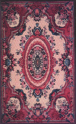 OakridgeStores.com | What's Next - Floral Aubusson Printed Rug - 1:12 Scale Dollhouse Miniature - 1145