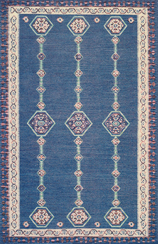 OakridgeStores.com | What's Next - Blue Persian Printed Rug - 4.75 x 7.5 inches - 1:12 Scale Dollhouse Miniature - 1156