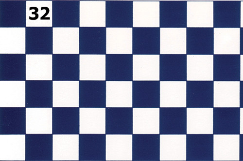 OakridgeStores.com | What's Next - Regal Blue & White Tile Floor, 1/2 Inch Squares - 1:12 Scale Dollhouse Miniature Flooring - 32