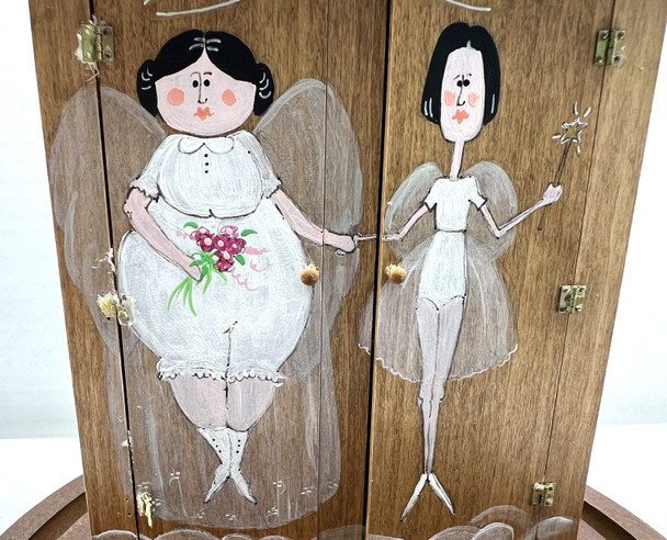 RESALE SHOP - VTG OOAK Cupboard with Fat and Thin Painted Women- created by artisan - BABE-FATTHIN-NS5283