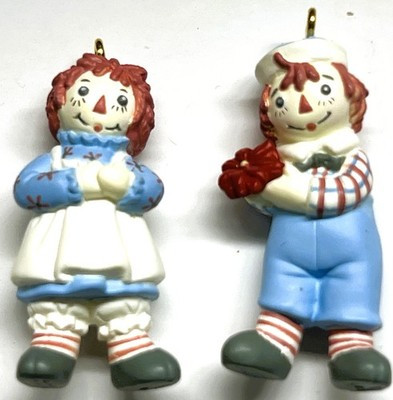 RESALE SHOP - 1:12 Hallmark Tiny Ornaments of Raggedy Ann and Andy- suitable for Nursery Toys - PENE-HALLMARK-LN5581