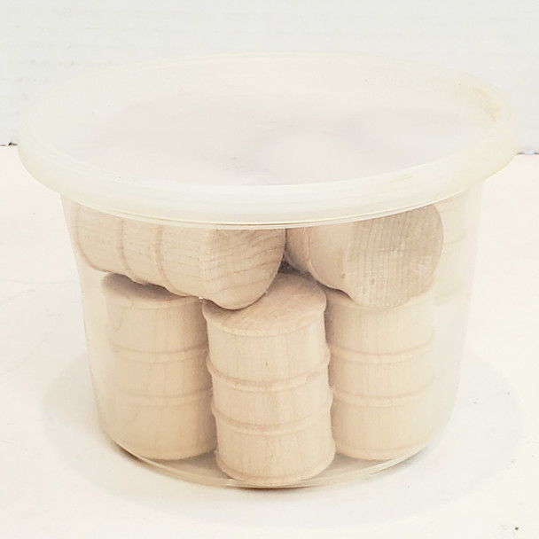 RESALE SHOP - Lot of 12 Lionel Unpainted Wooden Barrels - RIOR-BARRELLOT-LN5442