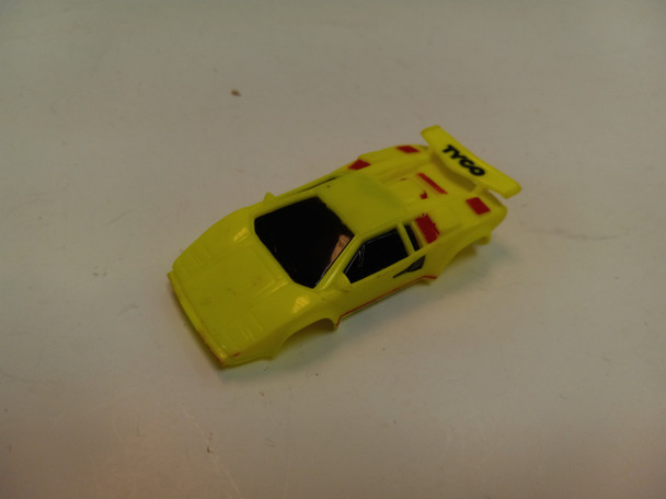 RESALE SHOP - Tyco HO Slot Car Body Neon Yellow Lamborghini Countach Ok Condition - SHGU-054-LN5446