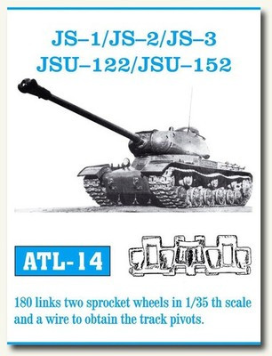 RESALE SHOP - Friulmodel JS-1/JS-2/JS-3 JSU-122/JSU-152 ATL14 1/35 180 Links 2 Sprocket Wheels - STORE-ATL14-NOB5194