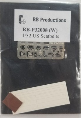 RESALE SHOP - RB Productions P32008 W 1/32 US Seatbelts (Beige) - STORE-P32008W-NOB5776