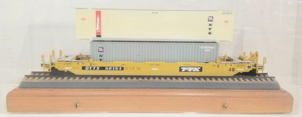 RESALE SHOP - HO Scale DTTX 56154 TTX Flat Freight Car With NYK Containers Display Only - WIDU-56154DISPLAY-LN5406
