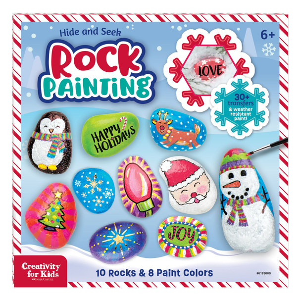 OakridgeStores.com | Creativity for Kids - Hide & Seek Rock Painting - Holiday Edition - Rock Painting Kit - 6193000 092633310991
