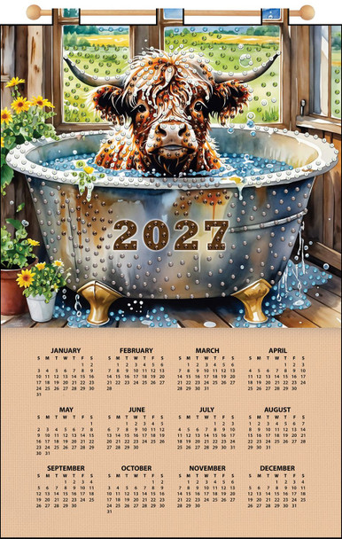 OakridgeStores.com | Design Works - Highland - Cow - 2027 Sequin Calendar Felt Applique Kit - 4840 021465048406