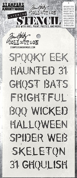 OakridgeStores.com | Tim Holtz - Stampers Anon - Halloween - Layered Stencil - THS027