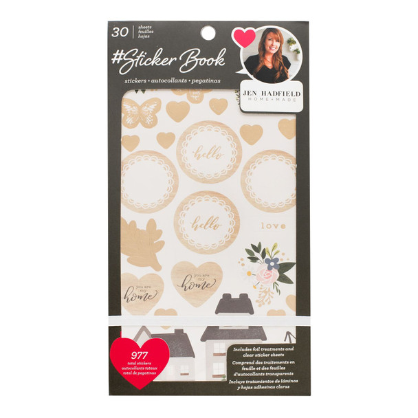 OakridgeStores.com | American Crafts - Jen Hadfield w/ Gold Foil - Sticker Book, 4.75 x 8 inches, 30 Sheets - 344866 718813448666