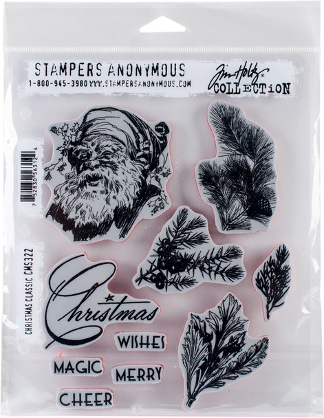 OakridgeStores.com | Tim Holtz - Stampers Anon - Christmas Classic - Cling Rubber Stamps - CMS322 - 7 x 8.5 inches