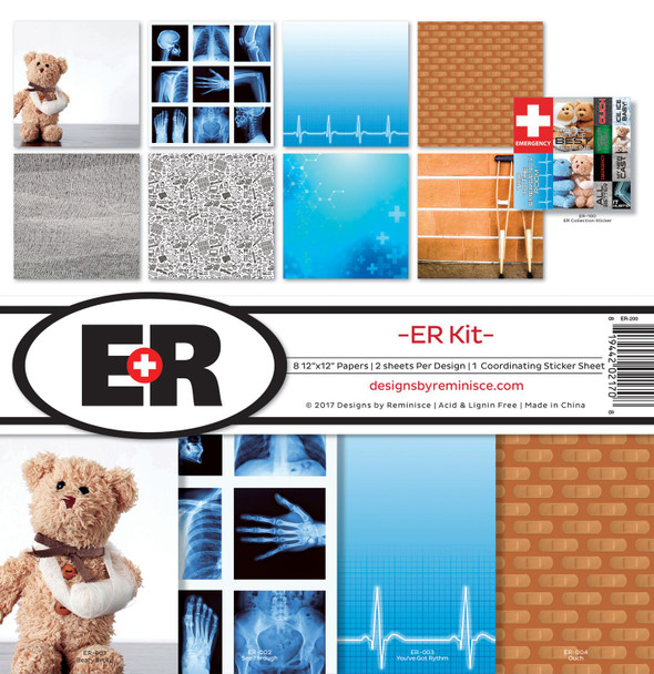 OakridgeStores.com | Reminisce - Emergency Room - Scrapbook Paper Collection Kit 12 x 12 inches - ER-200 819442021708