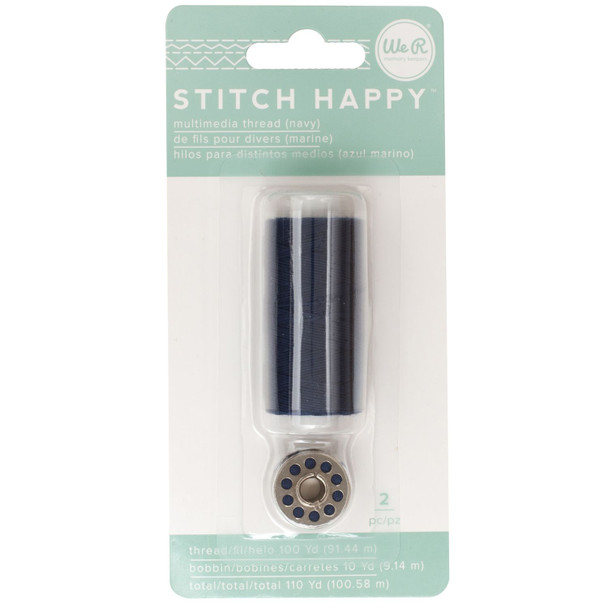 OakridgeStores.com | We R Makers - Stitch Happy - Multimedia Thread for Paper & Fabric - Navy - 660375 633356603757