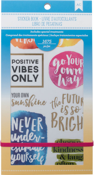 OakridgeStores.com | American Crafts - Inspirational Life - Planner Stickers 12-Page Book, 4.75 x 9 inches - 92966 718813929660