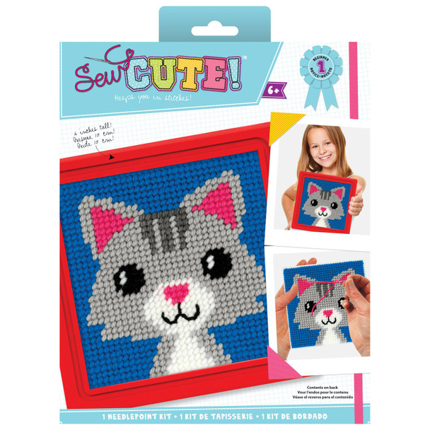 OakridgeStores.com | Colorbok - Lola Cat - Sew Cute! Needlepoint Kit - 73430 765468734309